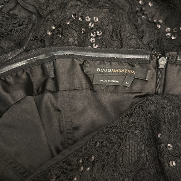 BCBG Maxazria Black Lace and Sequins Strapless dress. Women’s Medium. - Picture 10 of 10